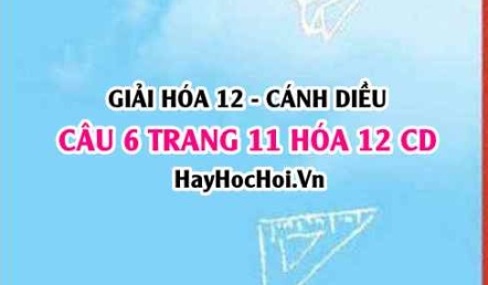 Giải câu 6 trang 11 Hóa 12 Cánh Diều SGK